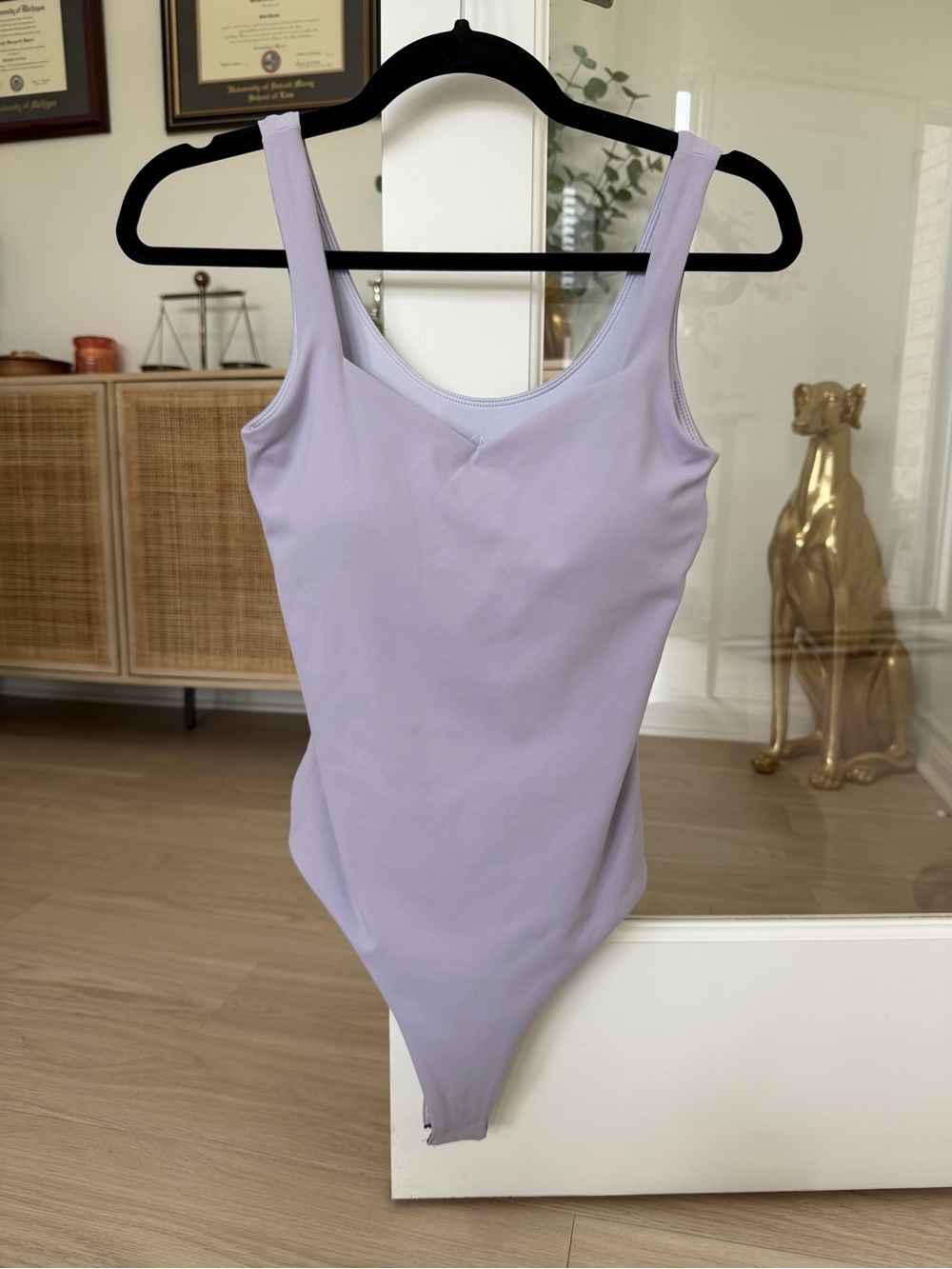 Klassy Network Lavender sweetheart neckline One-Piece Bodysuit